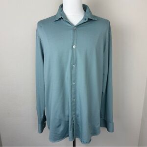 MIZZEN + MAIN Men’s green check plaid button down long sleeve | XXL standard fit